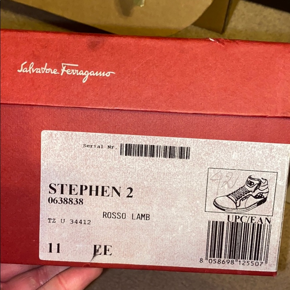 NWB - Salvatore Ferragamo Red Stephen 2 sneakers - Picture 4 of 5